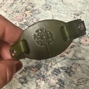 Handmade Leather Bracelet with Snap Closure